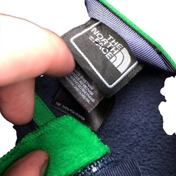 THE North Face Fleece Sweatshirt XL Boys Green/Navy Blue - Picture 6 of 14